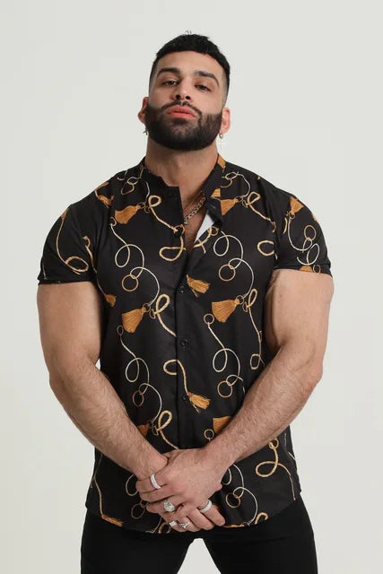 Camisa de verano con motivos geométricos