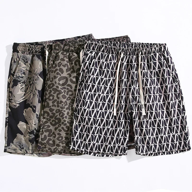 Short de verano con cintura elástica estampado