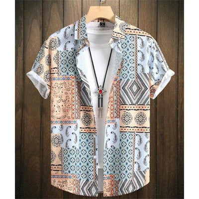 Camisa azteca de manga corta