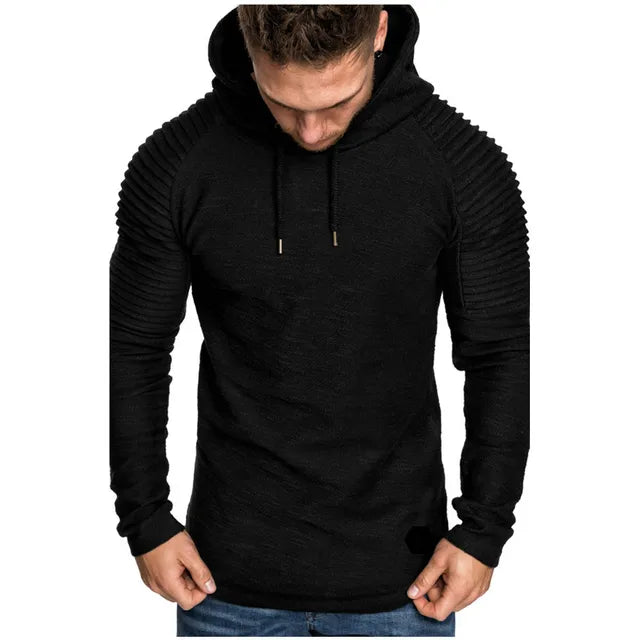 Sudadera con capucha y mangas acanaladas