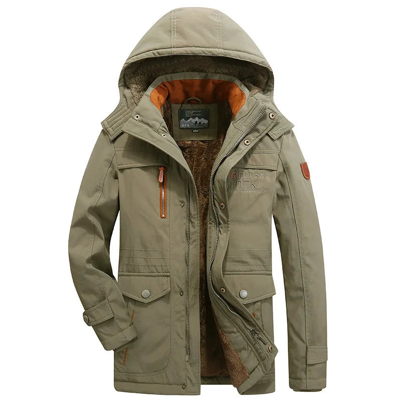 Chaqueta parka estilo militar