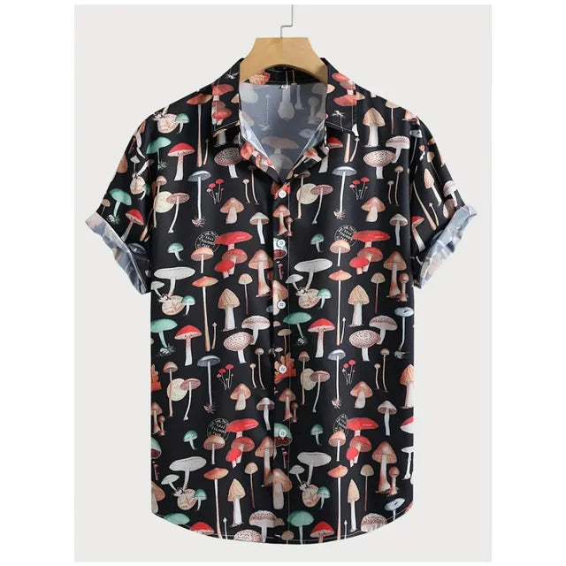 Camisa con estampado de setas