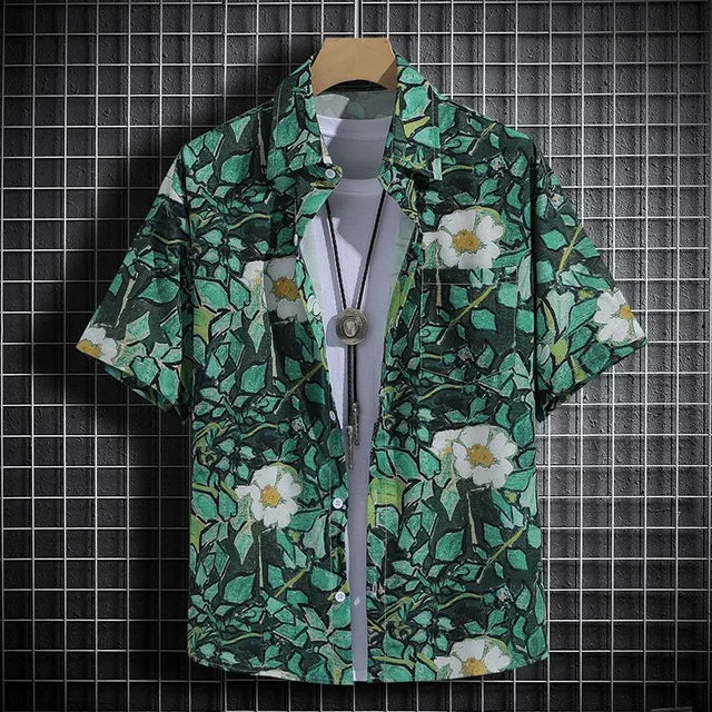 Camisa de moda floral grande