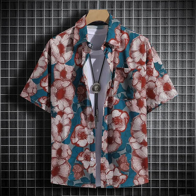 Camisa de moda floral grande