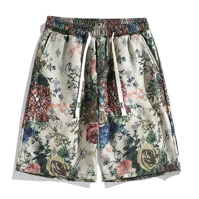 Short elástico con estampado floral