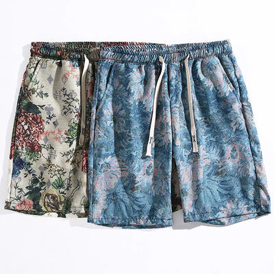 Short elástico con estampado floral