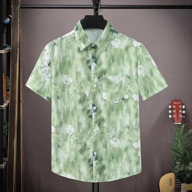 Camisa con diseño floral cepillado