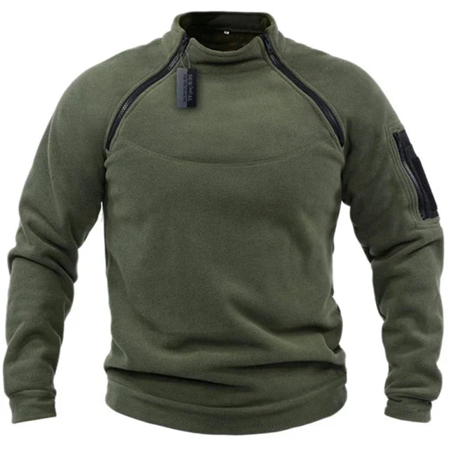 Fleece sweatshirt met rits