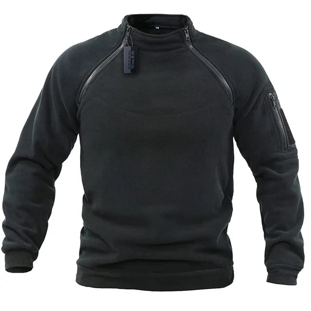 Fleece sweatshirt met rits