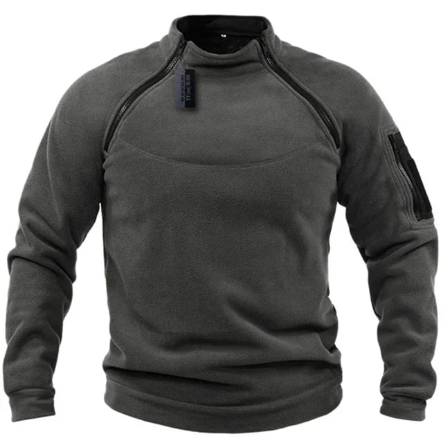 Fleece sweatshirt met rits