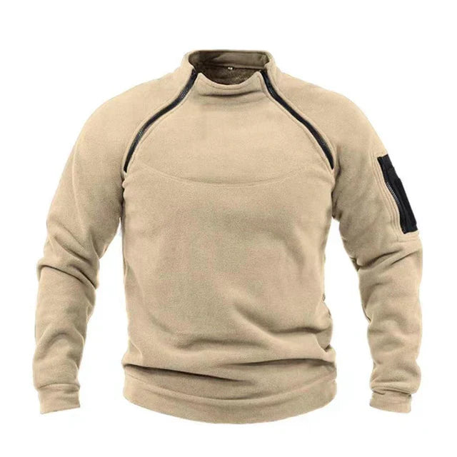 Fleece sweatshirt met rits