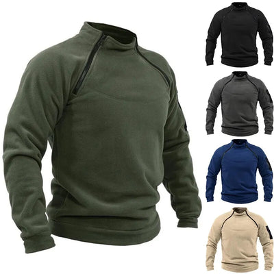 Fleece sweatshirt met rits