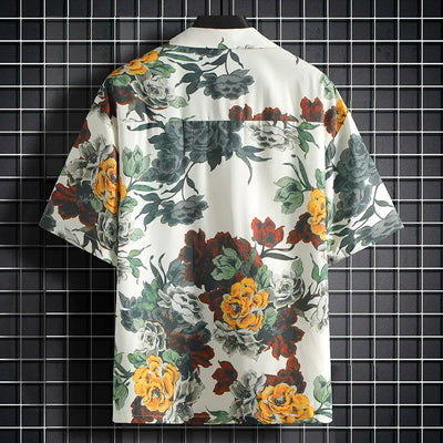 Camisa de playa floral hawaiana