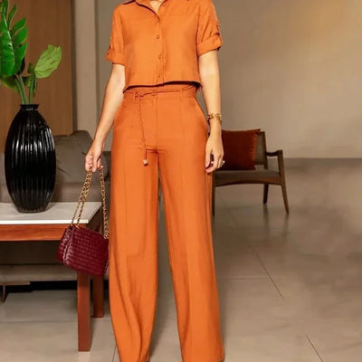 Saira ™ conjunto de camisa y pantalón