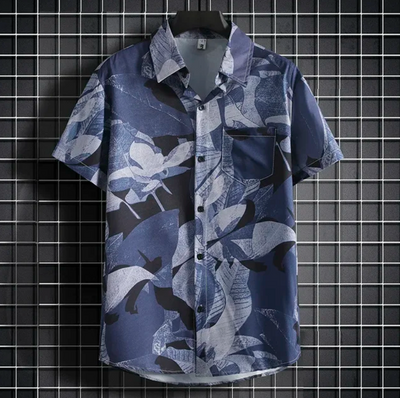 Camisa con cuello Leaf Plant