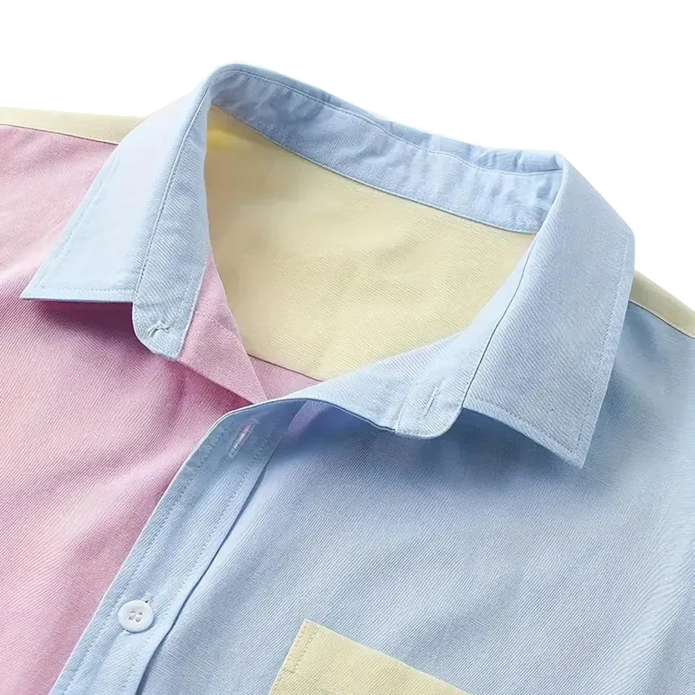 Camisa bloque pastel