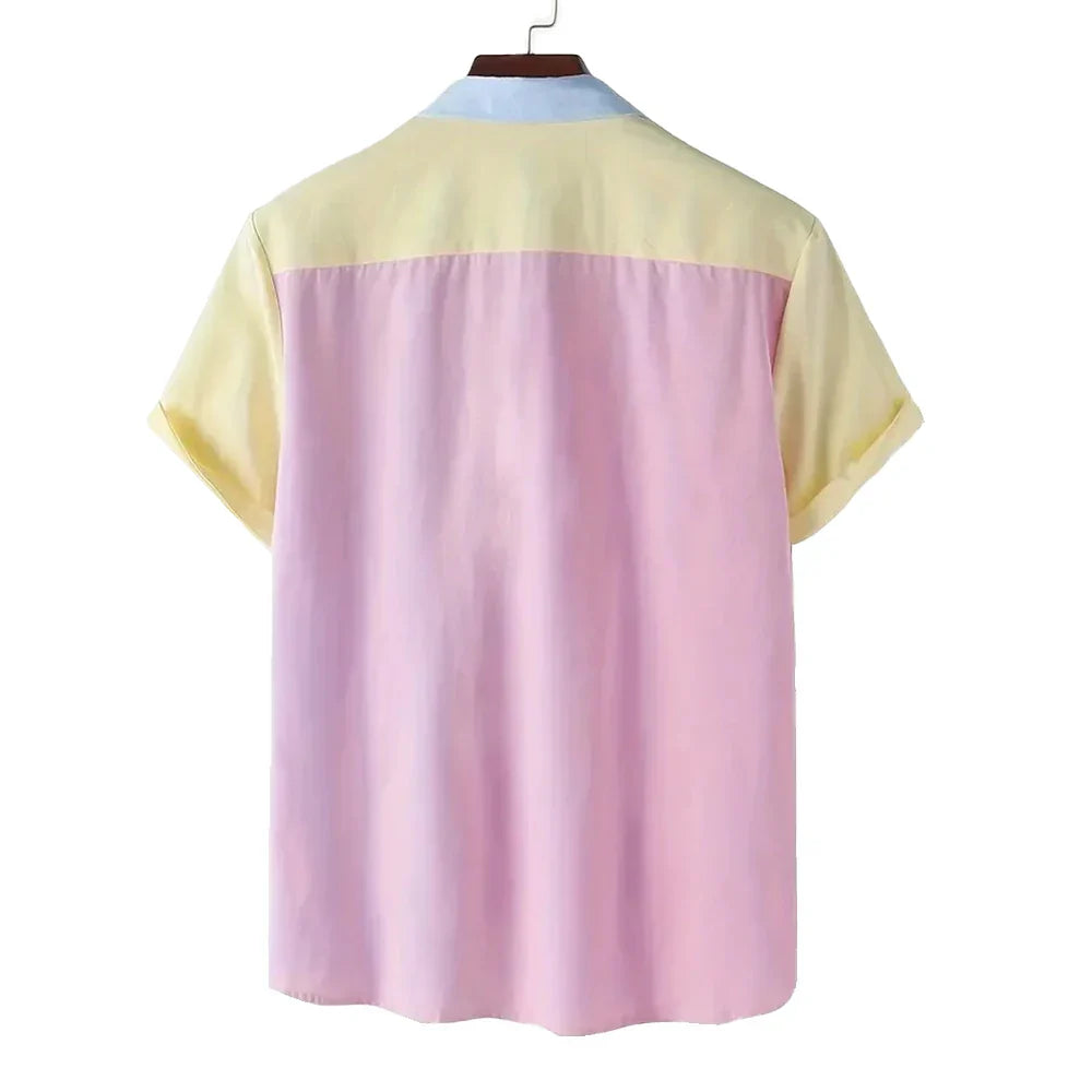 Camisa bloque pastel