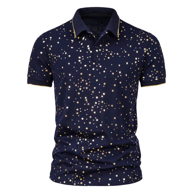 Polo con estampado de estrellas