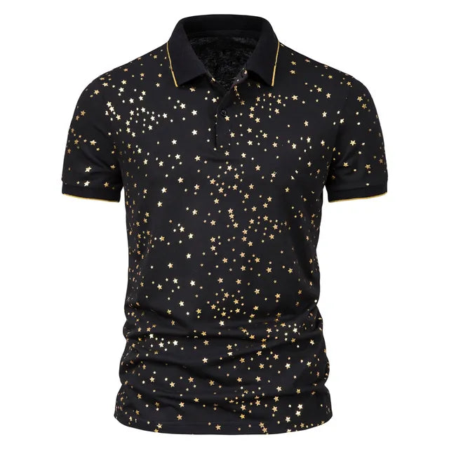 Polo con estampado de estrellas