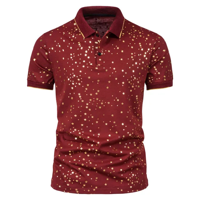 Polo con estampado de estrellas