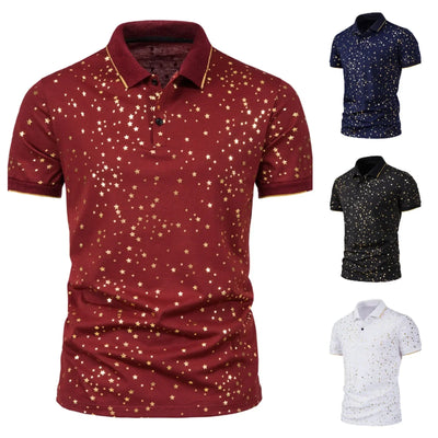 Polo con estampado de estrellas