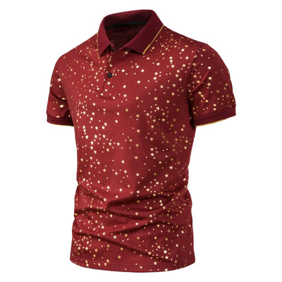 Polo con estampado de estrellas